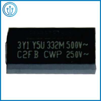 πυκνωτής 500VAC 10-4700pF Y5P Y5U Y5V ασφάλειας τσιπ ενθυλάκωσης 11.4x6.0mm πλαστικός